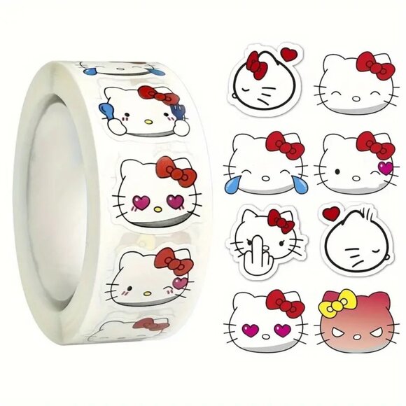 Stickers Hello Kitty Sanrio 500 Love Emoji School Kids Emo Scene Fun laptop - Picture 1 of 3